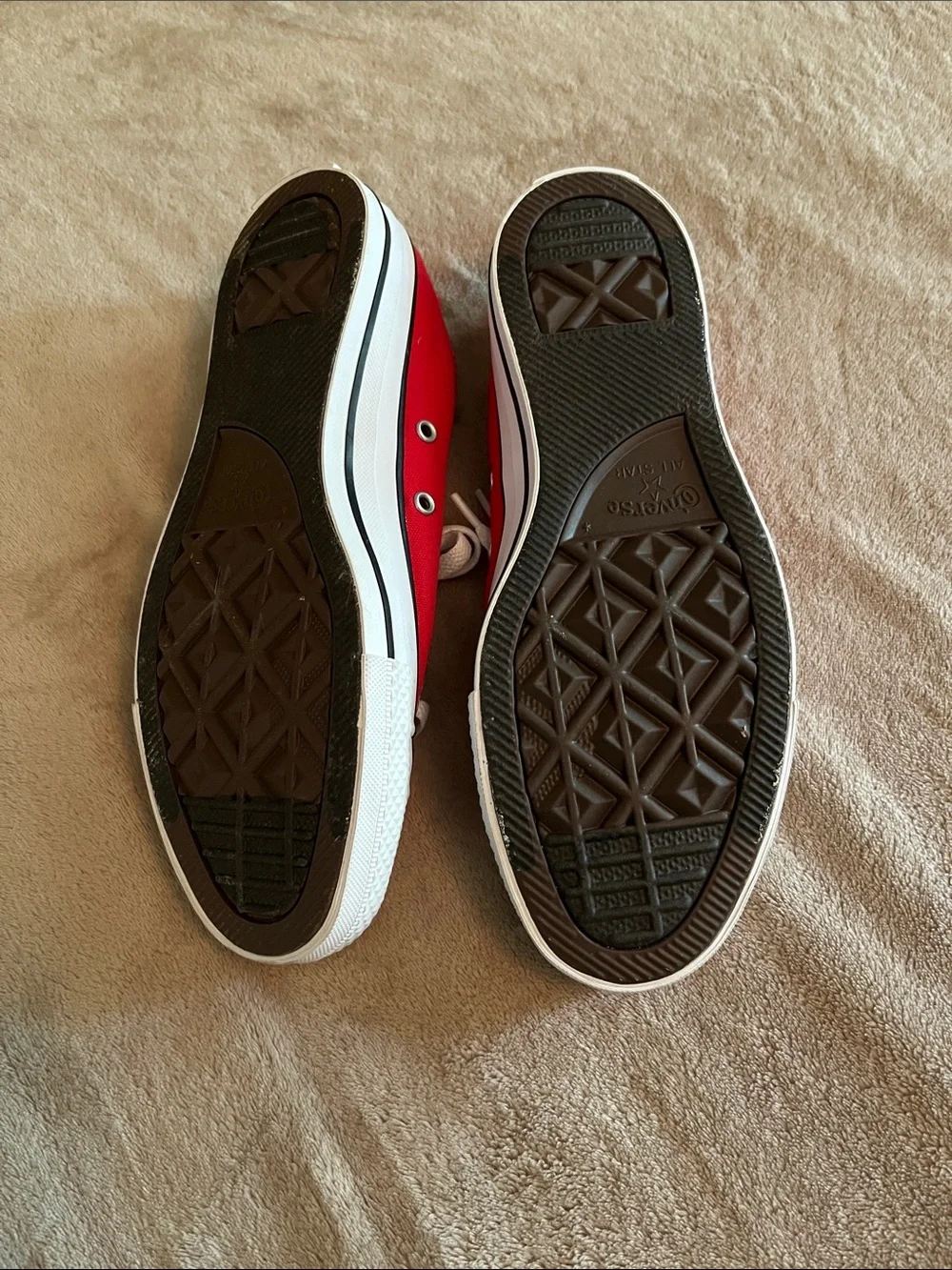 Converse Kids Red Low-Top Canvas Sneakers with White Accents